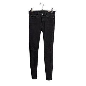AllSaints Jeans Womens 24 Black Railwashed Track Skinny Ankle Zip